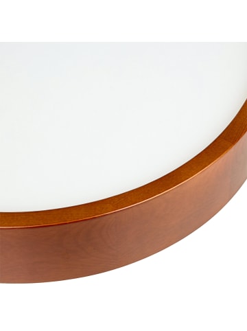 Licht-Erlebnisse Deckenlampe Ø 47 x (H)8 cm in Holz rustikalHolz rustikal