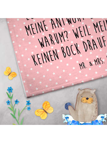 Mr. & Mrs. Panda Handtuch Einhorn Wut mit Spruch in Rot Pastell