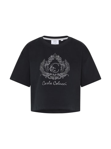 Carlo Colucci T-Shirt Daz in Schwarz