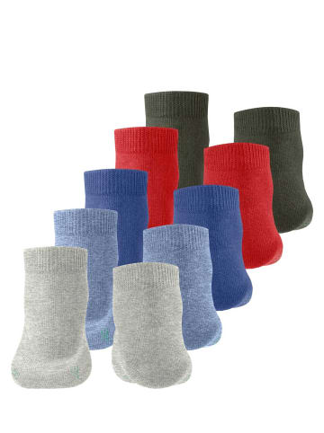 ESPRIT Socken 5er Pack in Blau/Rot/Khaki