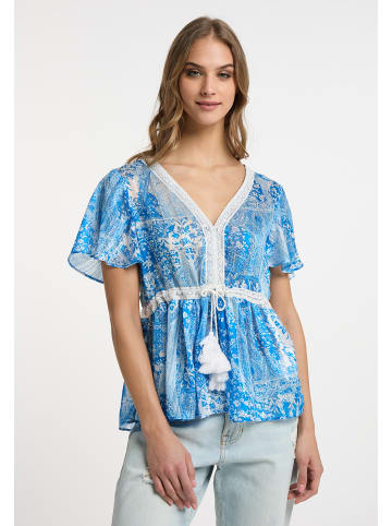 IZIA Bluse in Blau Weiss