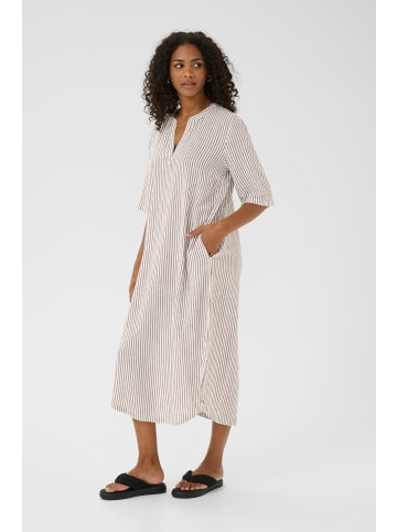 Kaffe Kleid KAmilia Relaxed fit in Chalk/Fudge Stripe