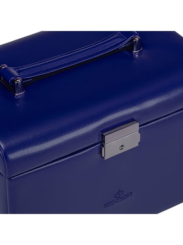 Windrose Merino Schmuckkoffer 24,5 cm in dunkelblau