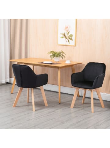 HOMCOM Esszimmerstuhl-54L x 57B x 80H cm-Schwarz