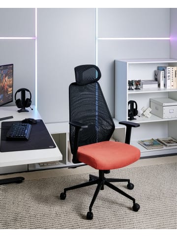 Beliani Bürostuhl ORYN in Schwarz/Rot - (W) 71 x (H) 111 x (L) 65 cm