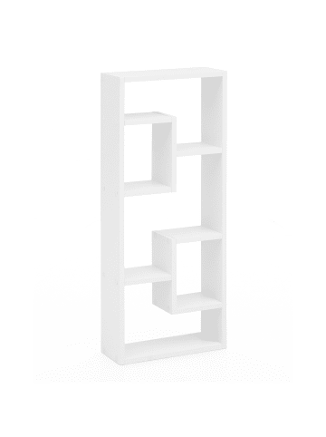 FineBuy Wandregal in Weiß / Spanplatte / 36x15x90