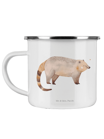 Mr. & Mrs. Panda Kaffeetasse Nasenbär ohne Spruch in Weiß