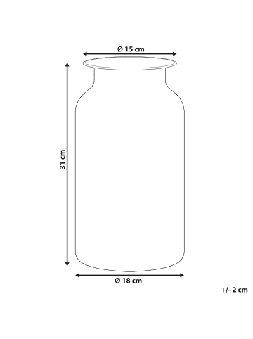 Beliani Blumenvase BHATURE in Bunt - (W) 18 x (H) 30 x (L) 31 cm
