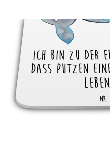 Mr. & Mrs. Panda Bierdeckel Narwal mit Spruch in Weiß