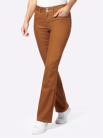 Sieh an! Bootcut-Jeans in cognac-denim