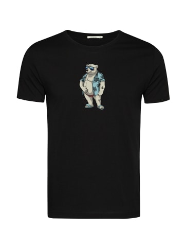 GreenBomb T-Shirt Animal Beach Bear in Schwarz