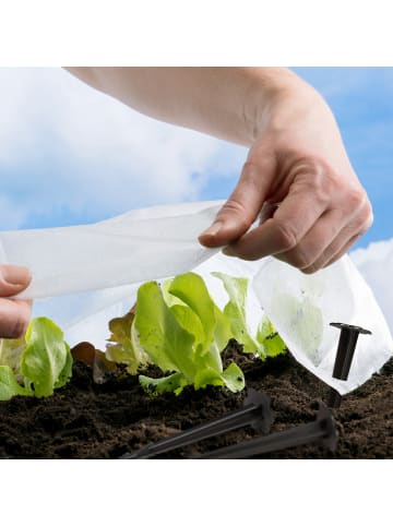 relaxdays 500x Erdnägel in Schwarz