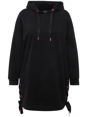 Ulla Popken Hoodie-Shirt in schwarz