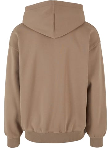 DEF DEF Zip-Kapuzenpullover in brown washed01