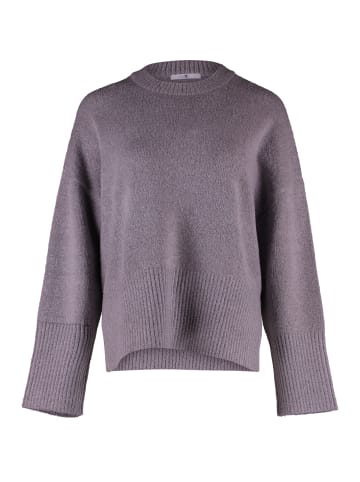 Hailys Bequemer Pullover mit weitem Schnitt und Rippdetails in Grau