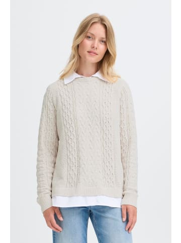 Oxmo Strickpullover OXFSANVI PU 1 in Beige
