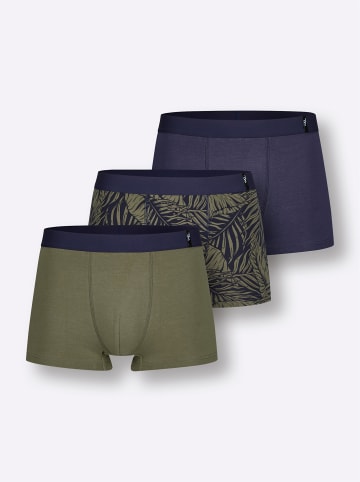 WITT WEIDEN Pants in marine-khaki-bedruckt + marine + khaki