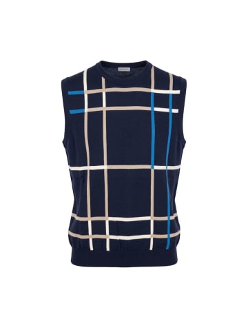 Blau Baumwolle Herren Strickweste