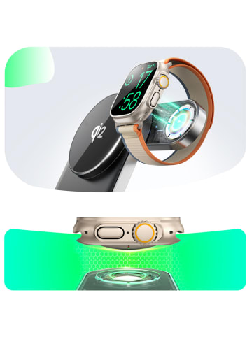 Joyroom JR-W17 Qi 3-in-1 Kabelloses Ladegerät Schwarz