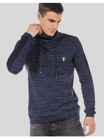 Cipo & Baxx Pullover in INDIGO-NAVYBLUE