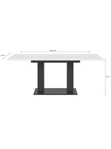 ebuy24 Esstisch Motion Weiß 150 x 90 cm