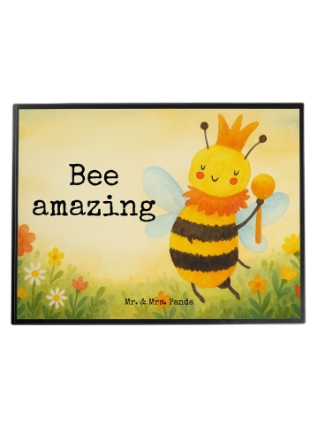 Mr. & Mrs. Panda Schreibtischauflage Biene König Design mit Spruch in Weiß