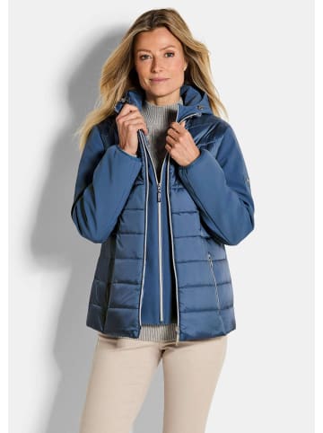 GOLDNER Kurzgröße: Steppjacke Steppjacke mit Ärmeln aus Softshell in rauchblau