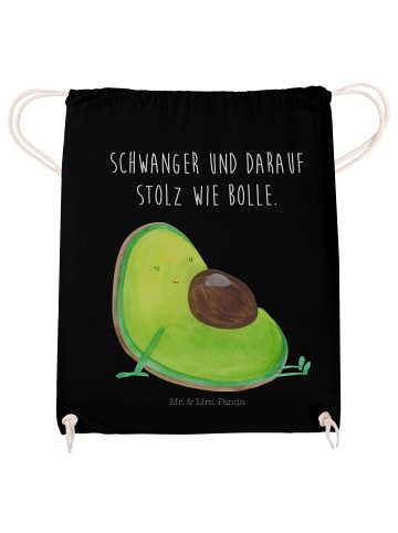 Mr. & Mrs. Panda Jutebeutel Avocado Schwangerschaft mit Spruch in Schwarz
