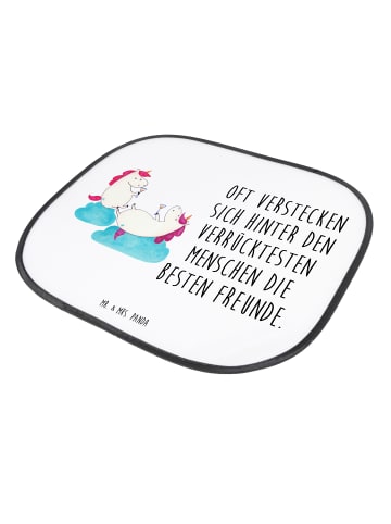 Mr. & Mrs. Panda Auto Sonnenschutz Einhorn Sekt mit Spruch in Weiß