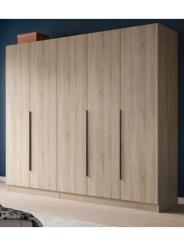 Inn.Furn Kleiderschrank Eiche Sonoma 5-türig 2000 x 181 cm, Drehtürenschrank