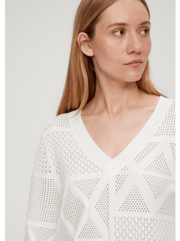 S. Oliver Strickpullover kurzarm in Creme