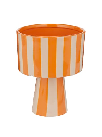 Butlers Blumentopf LINES mit Fuß in Orange