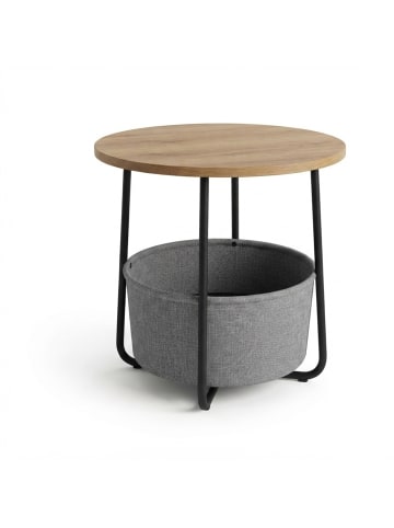 relaxdays Beistelltisch in Salbeigrün/ Cremeweiß - (H)50 x Ø 45 cm