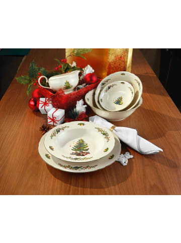 Seltmann Weiden 6er Set Suppenteller Marieluise Weihnachten ø 23,2 cm weiß-grün in weiß-grün