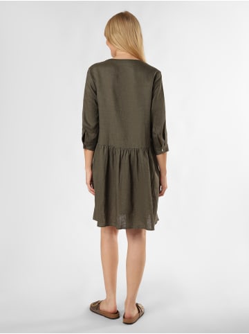 Ambiance Leinenkleid in khaki - 0001