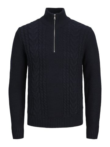 Jack & Jones Strickjacke mit Viertelreißverschluss in Sky Captain