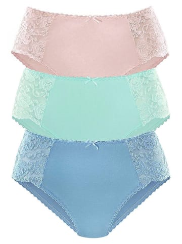 PETITE FLEUR Hüftslip in blau, rosa, mint