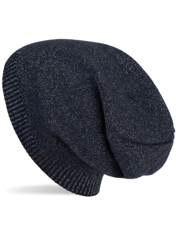 styleBREAKER Feinstrick Beanie Mütze in Dunkelblau