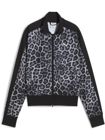 Puma Trainingsjacke "T7 LEO LUXE AOP Short Track Jacket" in Schwarz