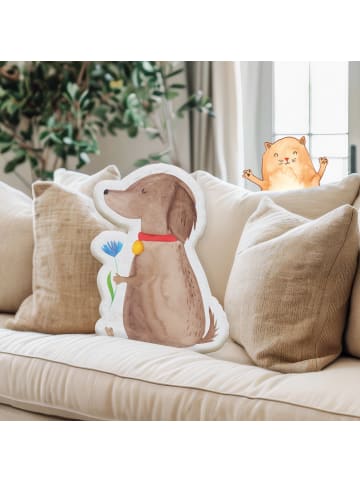 Mr. & Mrs. Panda Dekokissen Hund Blume ohne Spruch in Weiß