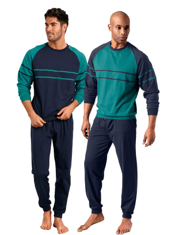 LE JOGGER Pyjama in grün, marine