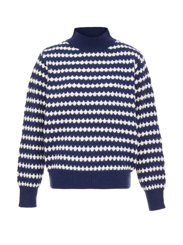 FENIA Damen Sweater in MARINE WEISS STREIFEN