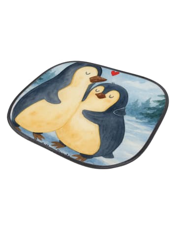 Mr. & Mrs. Panda Sonnenschutz Pinguin umarmen Design ohne Spruch in Weiß