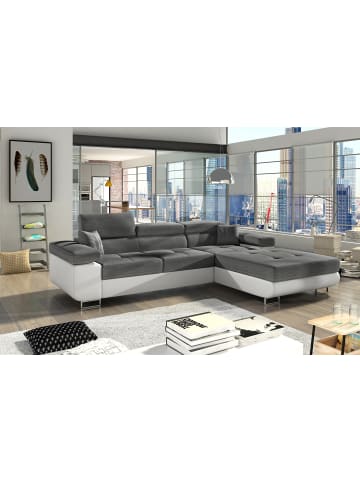 MF Design Amanda Recamiere Rechts in Grau -  (L) 203 x (B) 289 x (H) 85 cm