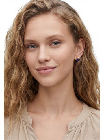 gaya Women Earrings in Rose Gold Navy