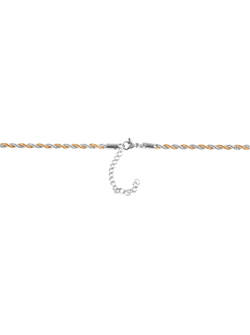 Adeliás Unisex Halskette – Kordelkette aus Edelstahl 55 cm in silber