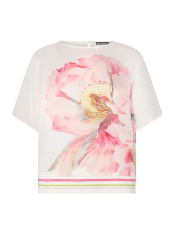 Betty Barclay Schlupfbluse mit Rippbündchen in Patch Cream/Rosé
