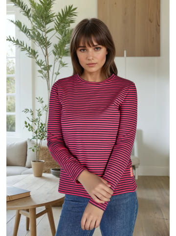 Salzhaut Rundhalspullover für Damen in marineblau