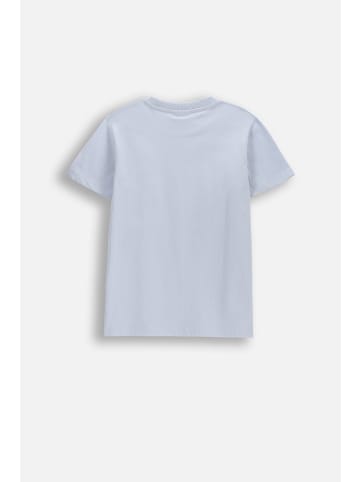 Coccodrillo Baumwoll-T-Shirt mit kurzen Ärmeln in hellblau