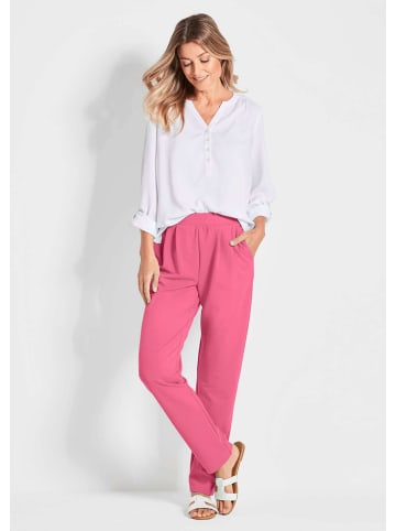 GOLDNER Kurzgröße:  Businesshose SARA mit Komfortbund in pink